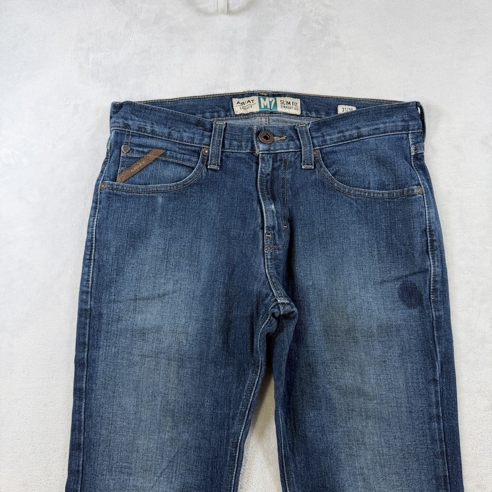 Ariat M7 Jeans Mens 31x30 Blue Slim Fit Straight Leg Denim 10026041